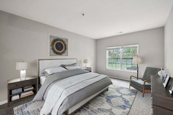 Bedroom with Plush Carpeting