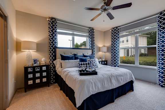 Corner Bedroom with Dual Windows on Adjoining Walls