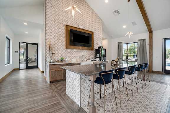 Clubhouse Kitchen Area With Large Island