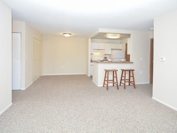 Open Concept Living with Kitchen, Dining Area and Living Room