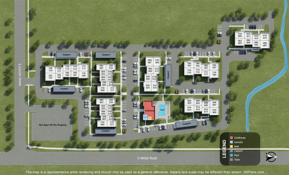an overhead view of a site plan of a building site