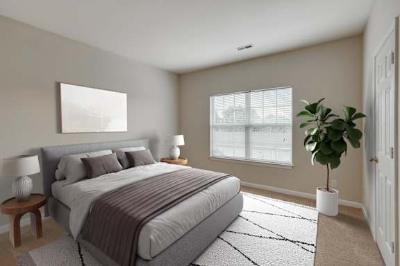 Bedroom with Plush Carpeting