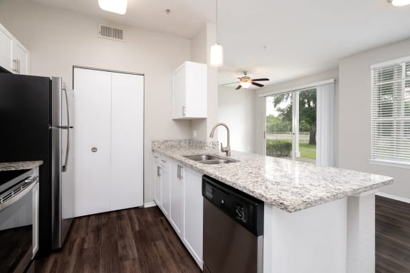Kitchen with Granite Countertops