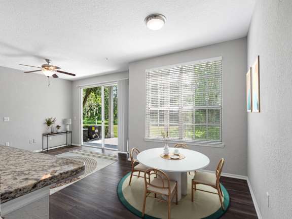 Separate Dining Area With Wood-Style Floors
