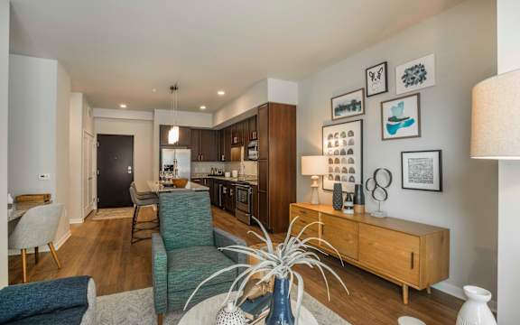 Open-Concept Living With Wood-Style Floors