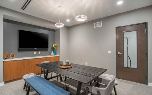 Conference Room With Flat Screen TV