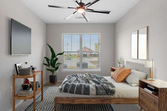 Bedroom With Ceiling Fan