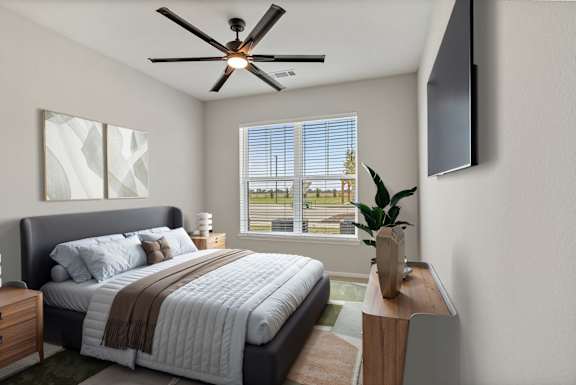 Bedroom With Ceiling Fan