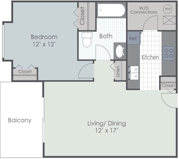One Bedroom A Floor Plan
