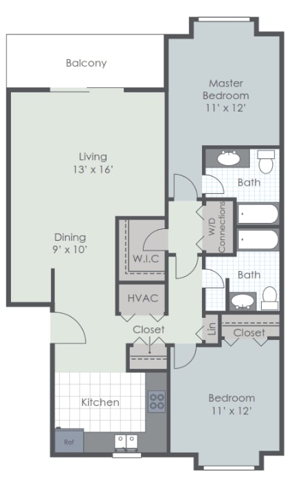 Two Bedroom A Floor Plan