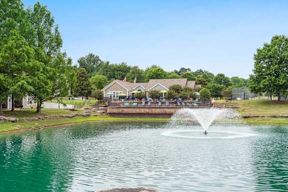 Community Pond with Fountain