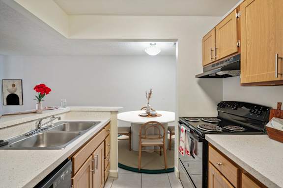 Kitchen with Black Appliances