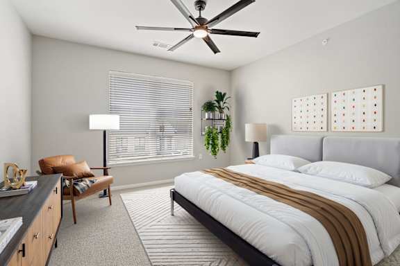 Bedroom with Plush Carpeting