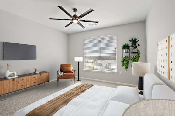 Bedroom with Large Window