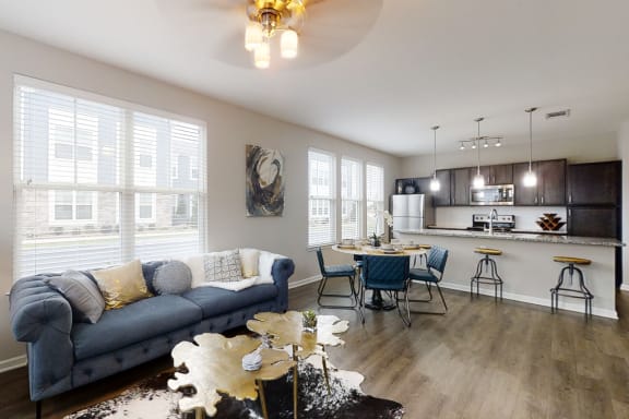 Open Concept Living Room and Kitchen