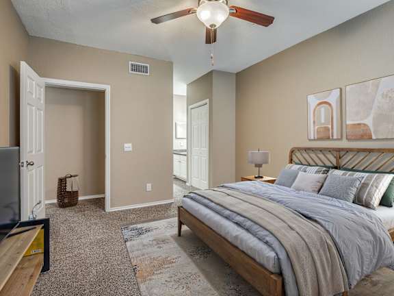 Bedroom with Plush Carpeting