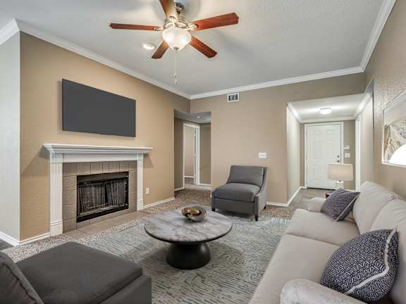 Living Room with Fireplace