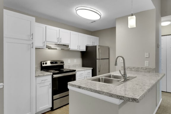 Renovated Kitchen With Stainless Steel Appliances