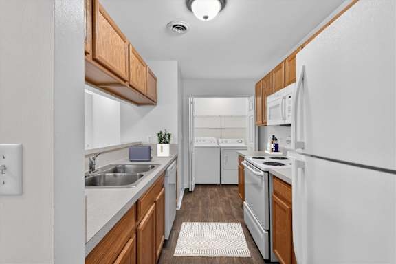 Kitchen with Wood Cabinets
