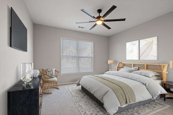 Bedroom with Plush Carpeting