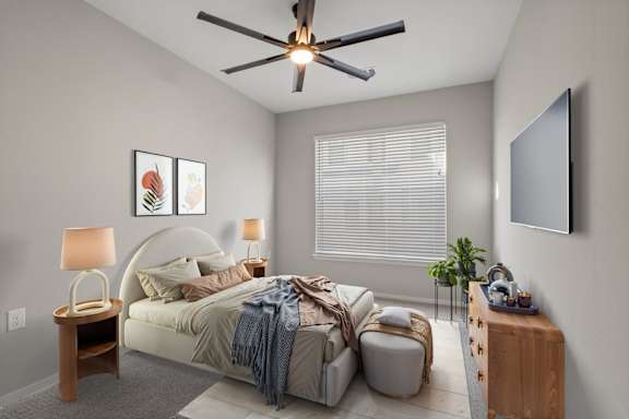 Bedroom with Plush Carpeting