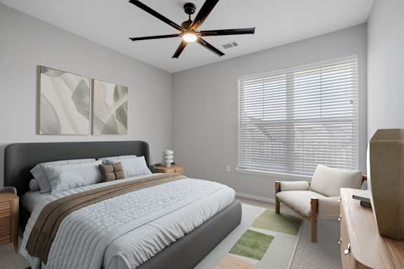 Bedroom with Large Window