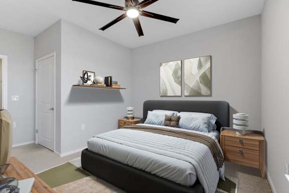 Bedroom with Plush Carpeting