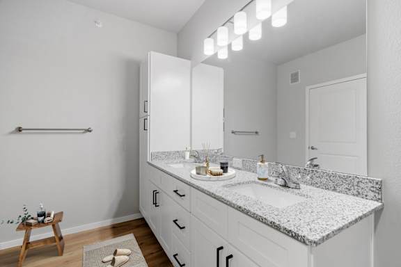Bathroom with White Cabinets