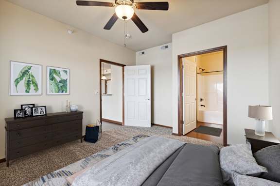 Bedroom with Plush Carpeting