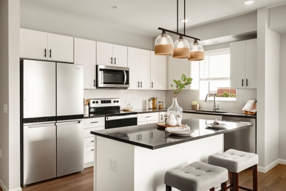 Fully Equipped Kitchen with Stainless Steel Appliances