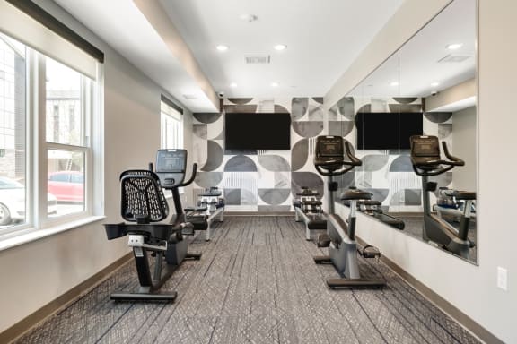 Stationary Bikes At The Fitness Center