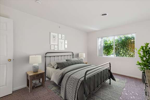 Bedroom with Plush Carpeting