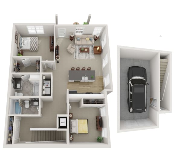 Hayworth Floor Plan With Attached Garage