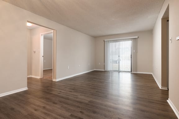 Spacious Living Room with Wood Style Flooring