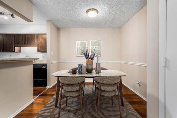Dining Area with Overhead Lighting