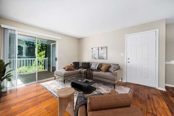 Living Area with Patio Walkout