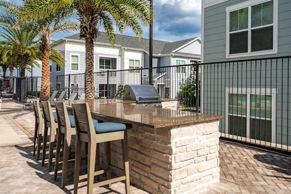 Outdoor Kitchen At The Pool Sundeck