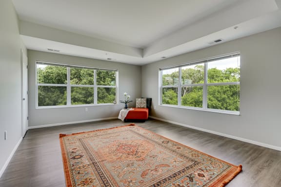 Large Living Room Featuring Windows On Both Walls