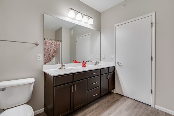 Large Bathroom Vanity With Light Grey Walls