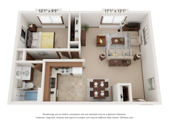 Timberland At Crestbruck_One Bedroom B