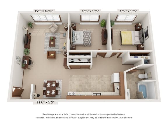 Timberland At Crestbruck_Two Bedroom A