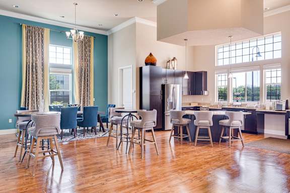 Clubhouse Kitchen With Dining Area