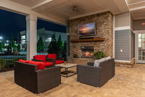 Outdoor Sundeck Lounge With Flat Screen TV