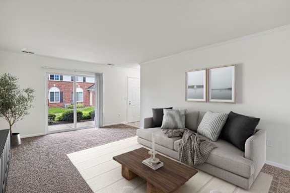 Living Area with Patio Walkout