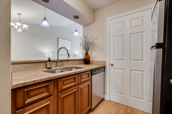 Kitchen With Stainless Steel Dishwasher
