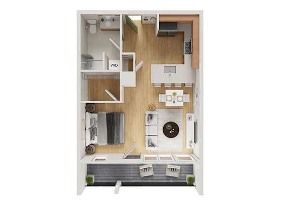 Apartment Type Se Floorplan at Sol Apartments, New York, 12180