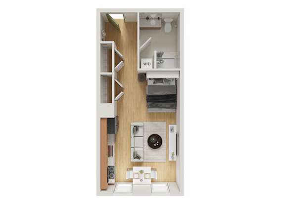 Apartment Type Sb with Murphy Bed at Sol Apartments, Troy, NY