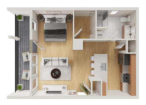 Apartment Type Sc Floorplan at Sol Apartments, Troy, 12180