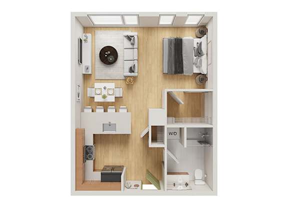 Apartment Type Sd Floorplan at Sol Apartments, Troy, NY, New York