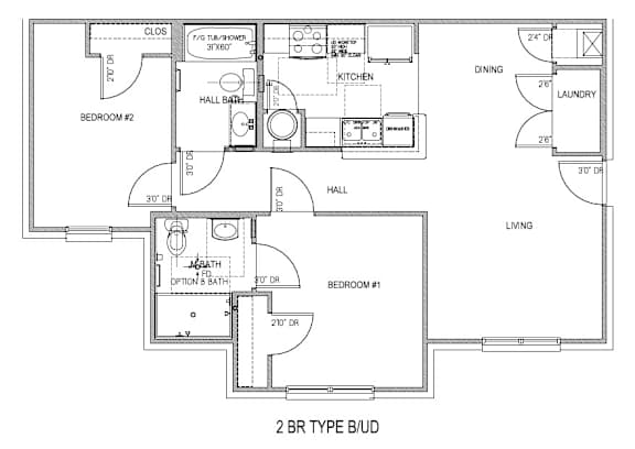 2 Bedroom 2 bath Type B at Ada Park Apartments, Newport News
